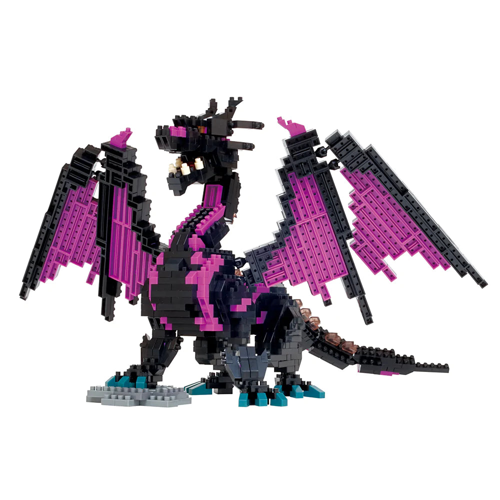 NANOBLOCK DELUXE DRAGON PURPLE & BLACK 032 - Toyworld Frankston
