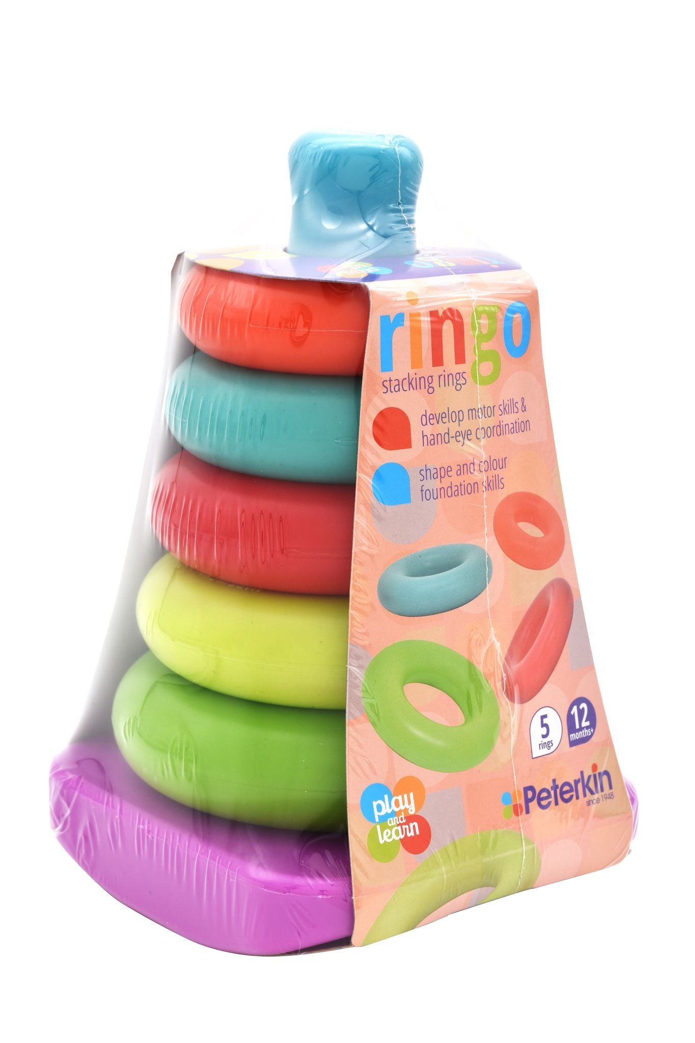 PLAY AND LEARN RINGO STACKING RINGS - Toyworld Frankston