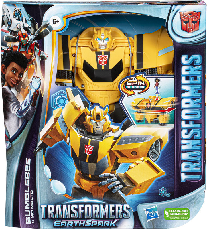 TRANSFORMERS EARTHSPARK SPIN CHANGER BUMBLEBEE - Toyworld Frankston