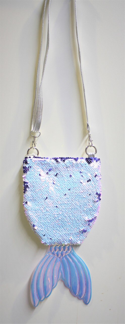 WHITE SEQUIN MERMAID TAIL BAG - Toyworld Frankston