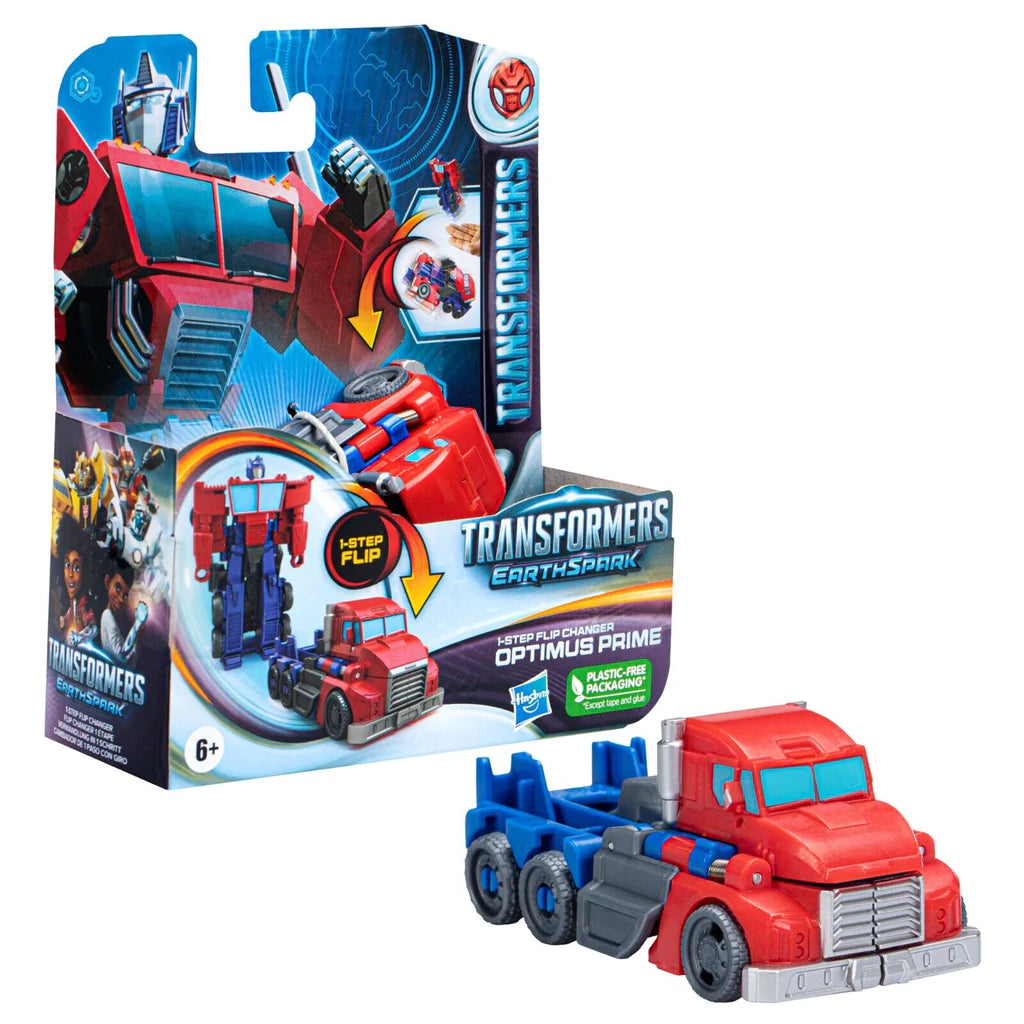 TRANSFORMERS EARTHSPARK STEP FLIP ASSORTED - OPTIMUS PRIME - Toyworld Frankston