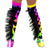 MADMIA SUNSET SOCKS WITH RAINBOW HEARTS AND BLACK TASSELS 6-99 YRS