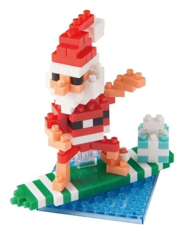 NANOBLOCK SURFING SANTA CLAUS 153 - Toyworld Frankston