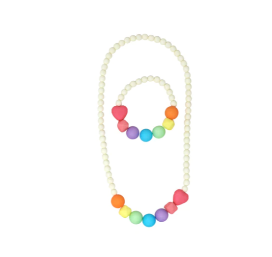PINK POPPY - OVER  THE RAINBOW NECKLACE AND BRACELET SET