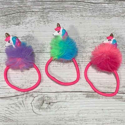 UNICORN POM POM HAIR TIE - Toyworld Frankston