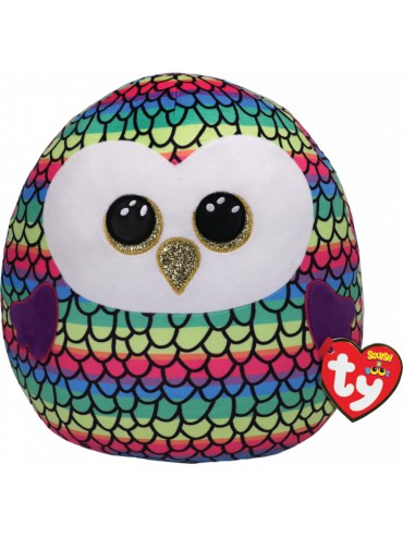 TY SQUISH A BOO OWEN OWL - Toyworld Frankston