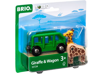 BRIO GIRAFFE AND WAGON 2 PIECE - Toyworld Frankston