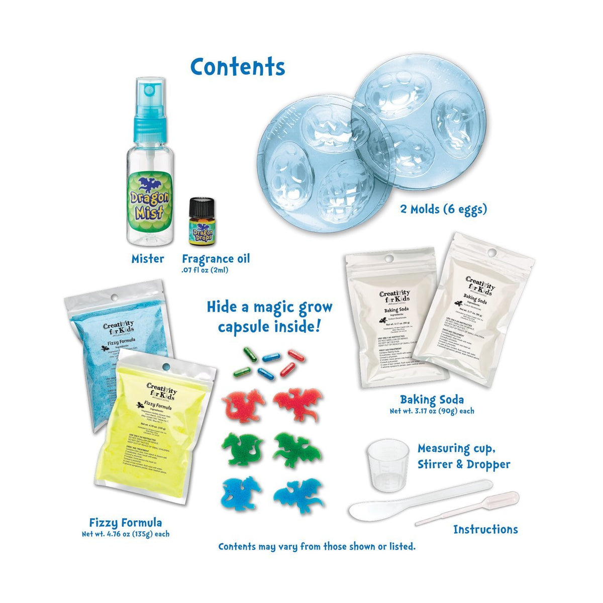 CREATIVITY FOR KIDS DRAGON EGG BATH FIZZIES