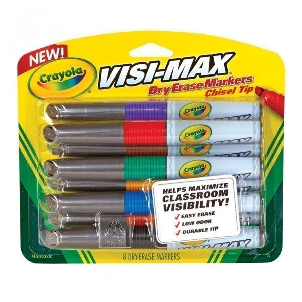 8 VISI-MAX DRY ERASE MARKERS | Toyworld Frankston | Toyworld Frankston