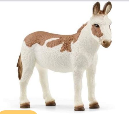 SCHLEICH - AMERICAN SPOTTED DONKEY - Toyworld Frankston