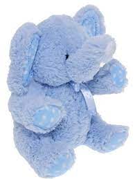 AURORA BABY BLUE ELEPHANT PLUSH - Toyworld Frankston