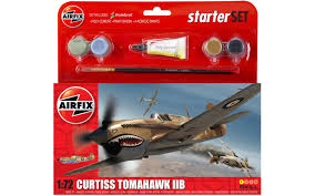 AIRFIX CURTISS TOMAHAWK IIB STARTER KIT - Toyworld Frankston