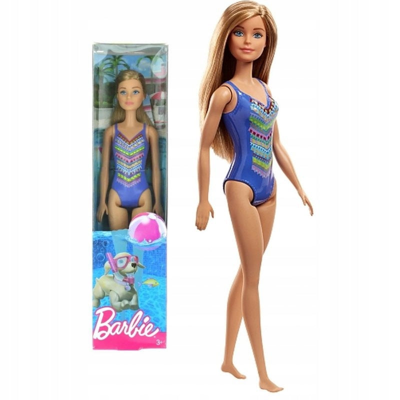 BARBIE BEACH DOLL - BLUE SWIMSUIT - Toyworld Frankston