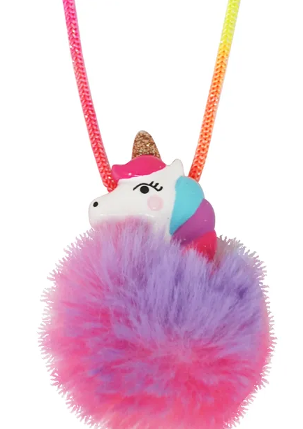 UNICORN POM POM NECKLACE - Toyworld Frankston