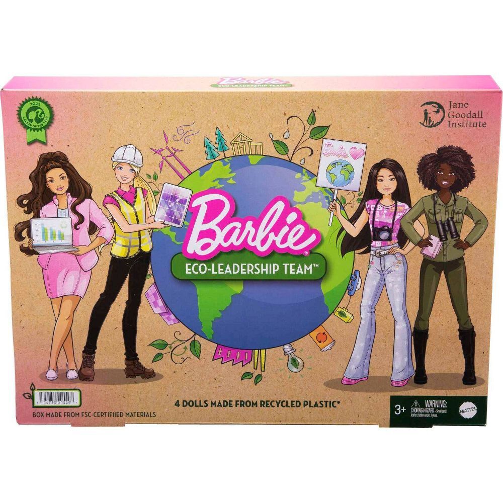 BARBIE ECO-LEADERSHIP TEAM - 4 DOLL SET - Toyworld Frankston
