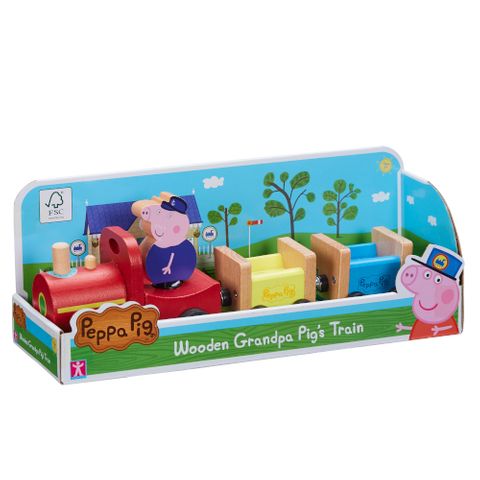 PEPPA'S WOOD PLAY TRAIN AND FIGURE - Toyworld Frankston