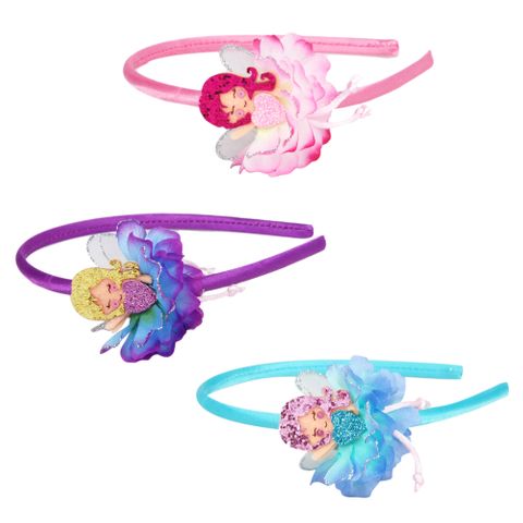 PINK POPPY GLITTER FLOWER FAIRY HEADBAND - Toyworld Frankston