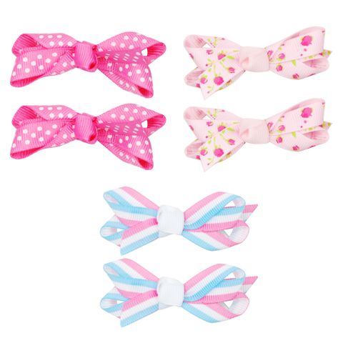 SPOT FLOWER STRIPE BOW ELASTIC SET OF 2
