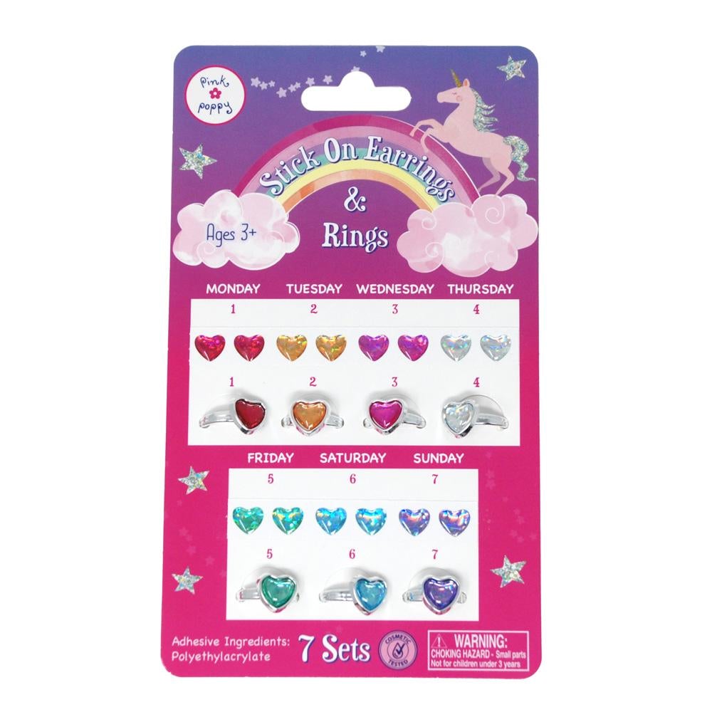 7 DAYS STICK ON EARRING SET - Toyworld Frankston