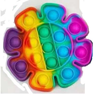 POP IT FIDGET TOY RAINBOW FLOWER SHAPE - Toyworld Frankston