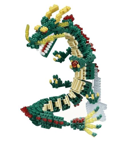 NANOBLOCK - DELUXE DRAGON GREEN 026 - Toyworld Frankston