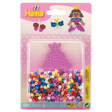 HAMA BEADS SMALL BLISTER PACK - PINK PRINCESS - Toyworld Frankston