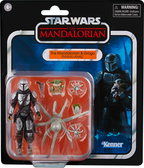 STAR WARS THE MANDALORIAN & GROGU (MANDO KREIS) VINTAGE COLLECTION ACTION FIGURE 2-PACK - Toyworld Frankston