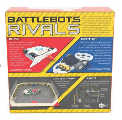 HEXBUGS BATTLEBOTS RIVALS 2 PK DUCK! AND ROTATOR - Toyworld Frankston