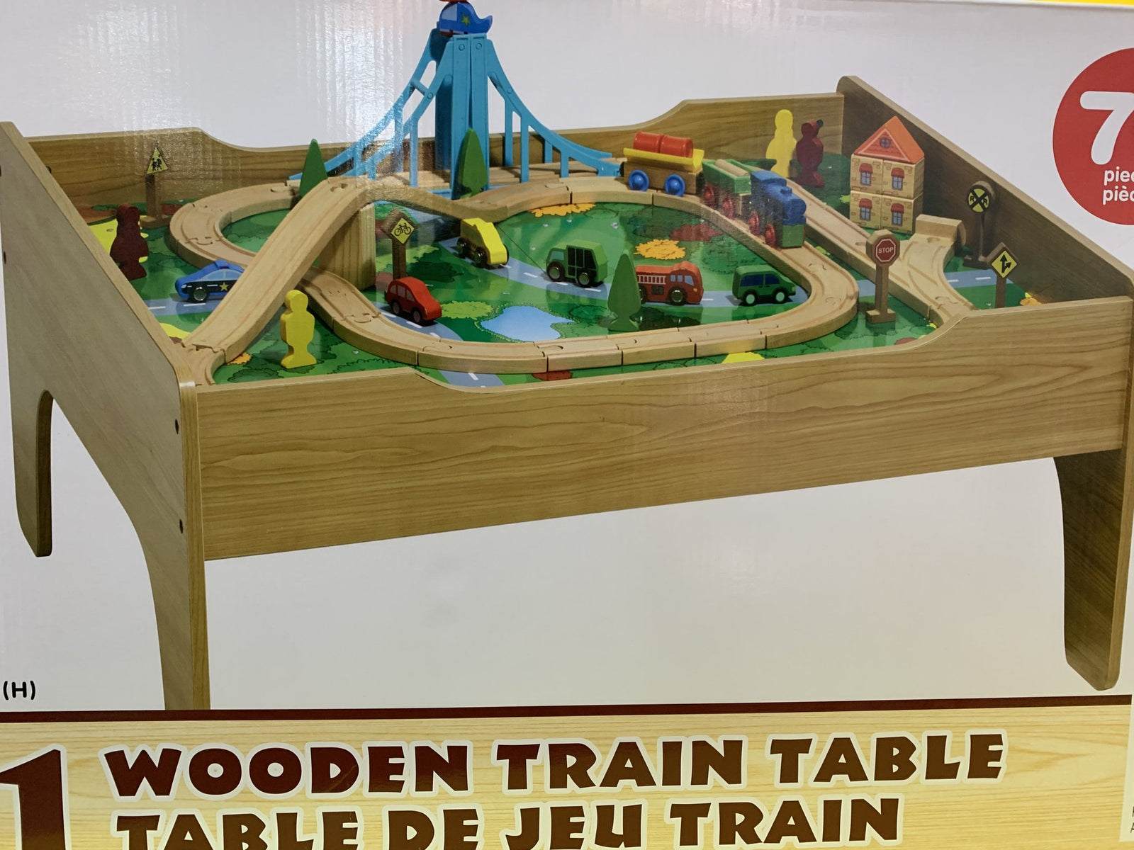 2 IN 1 WOODEN TRAIN TABLE - Toyworld Frankston