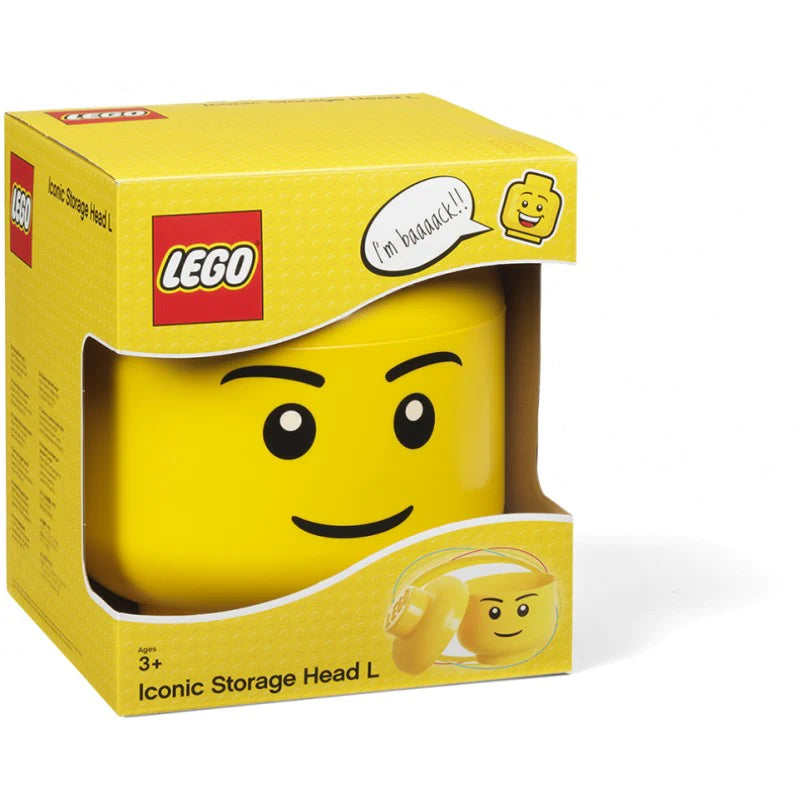 LEGO STORAGE HEAD - LARGE - BOY - Toyworld Frankston