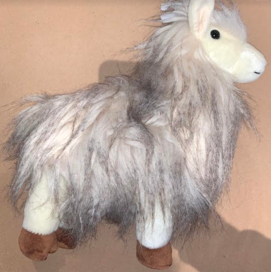 12IN HIGH PILE SITTING LLAMA - Toyworld Frankston