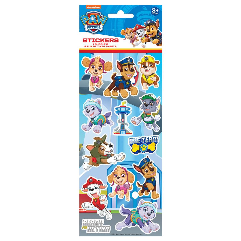 PAW PATROL STICKERS 3PK 2020 - Toyworld Frankston