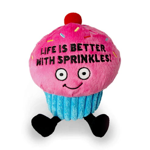 LIFE IS BETTER WITH SPRINKLES CUPCAKE PLUSH - Toyworld Frankston