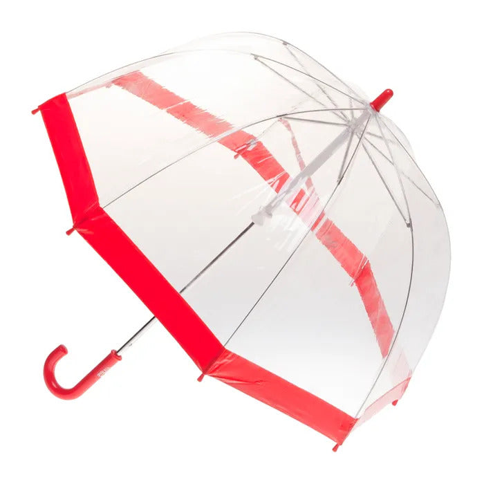 KIDS PVC BIRDCAGE UMBRELLA - RED BORDER - Toyworld Frankston