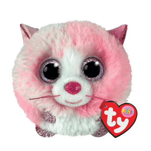 TY PUFFIES TIA PINK CAT - Toyworld Frankston