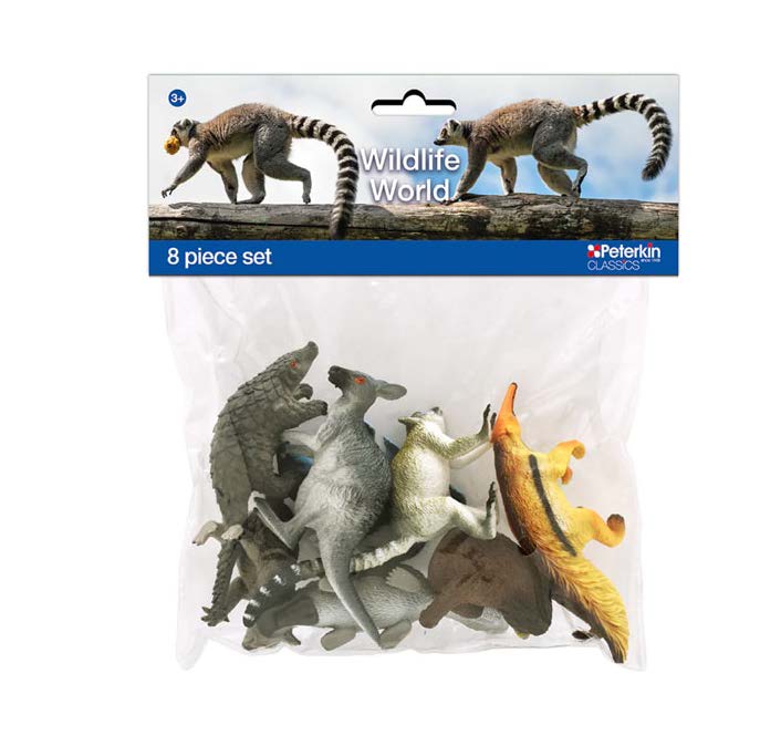 WILDLIFE WORLD 8PC FIG - Toyworld Frankston